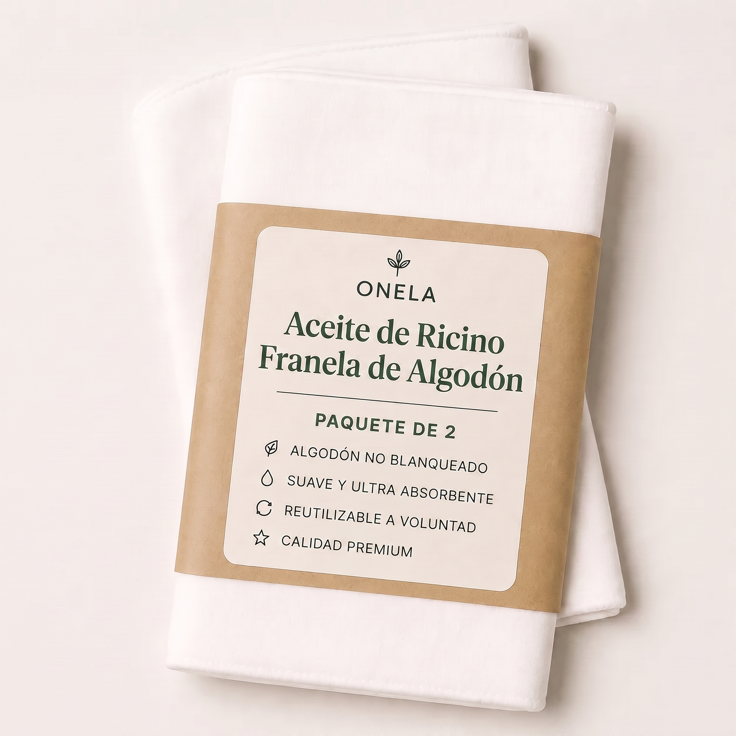 Compresas ONELA de algodón orgánico (x2) – Ten siempre una faja limpia